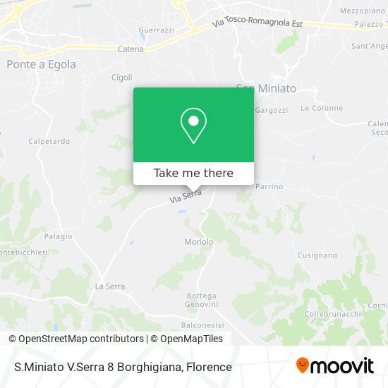 S.Miniato V.Serra 8 Borghigiana map