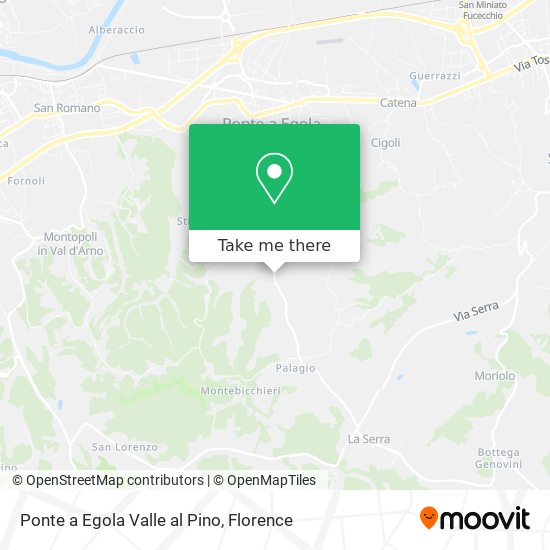 Ponte a Egola Valle al Pino map