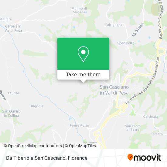 Da Tiberio a San Casciano map