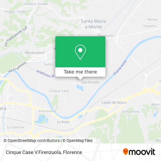 Cinque Case V.Firenzuola map