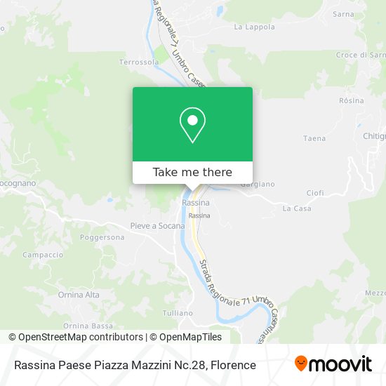 Rassina Paese Piazza Mazzini Nc.28 map