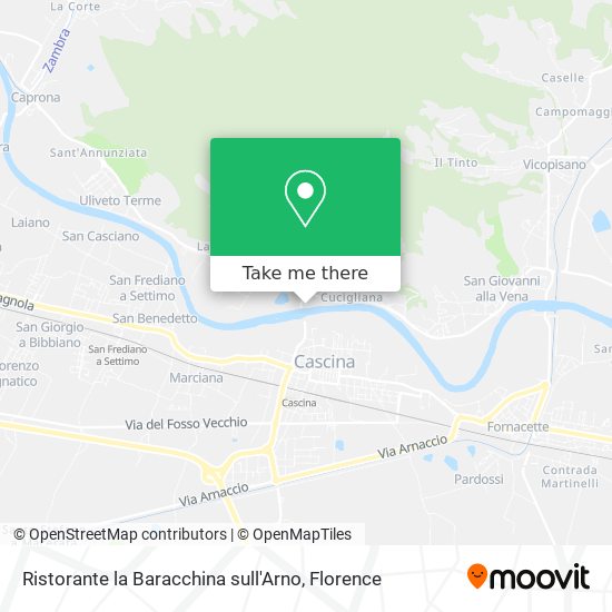 Ristorante la Baracchina sull'Arno map