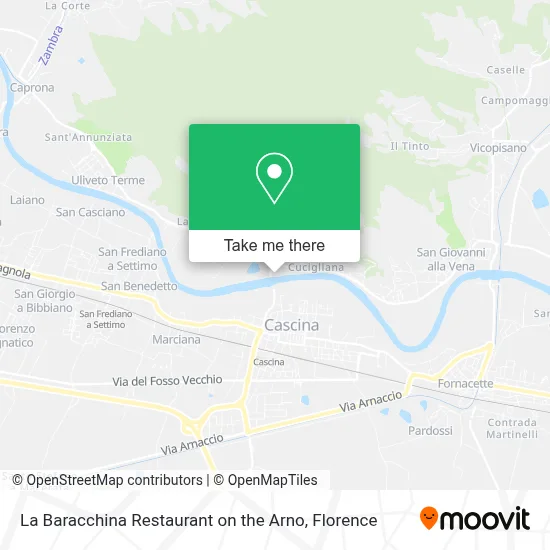La Baracchina Restaurant on the Arno map