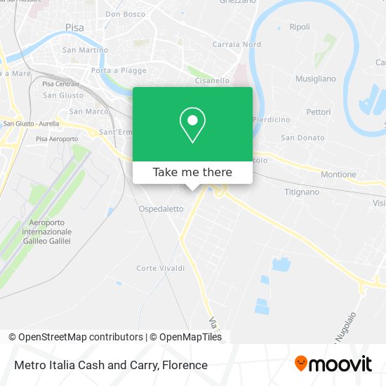 Metro Italia Cash and Carry map