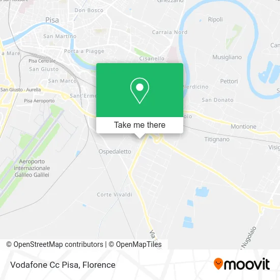 Vodafone CC Pisa map