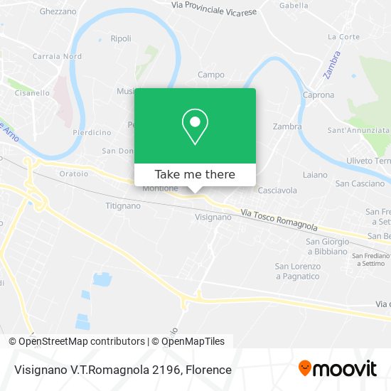 Visignano V.T.Romagnola 2196 map
