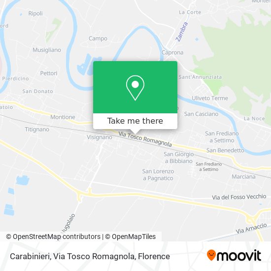 Carabinieri, Via Tosco Romagnola map