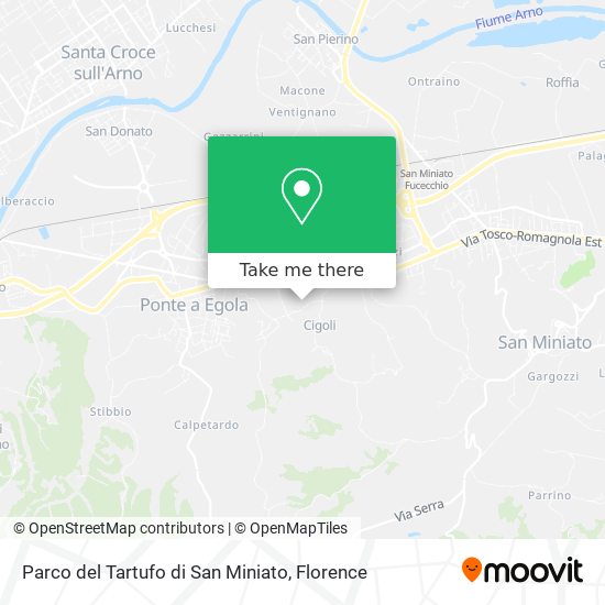 Parco del Tartufo di San Miniato map