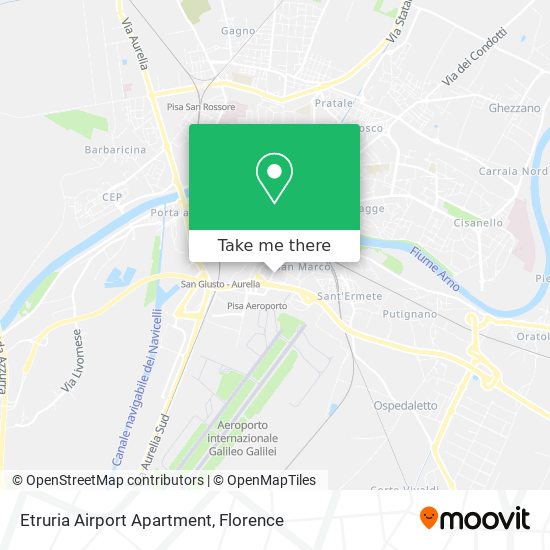Etruria Airport Apartment map