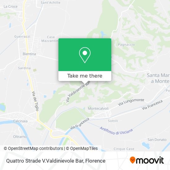 Quattro Strade V.Valdinievole Bar map