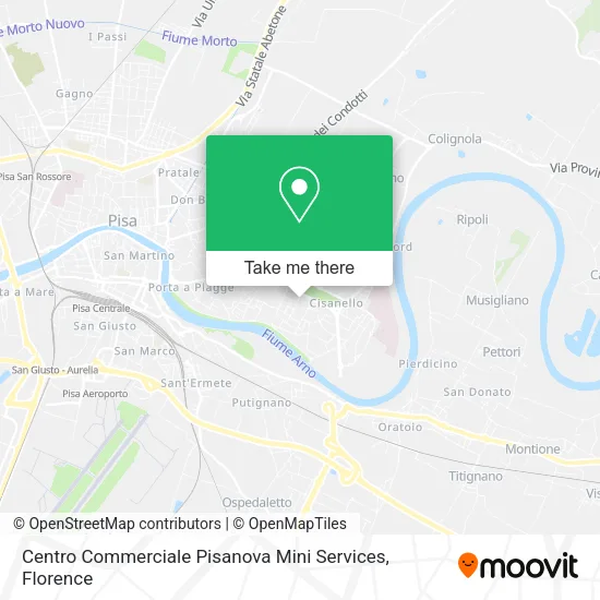 Centro Commerciale Pisanova Mini Services map