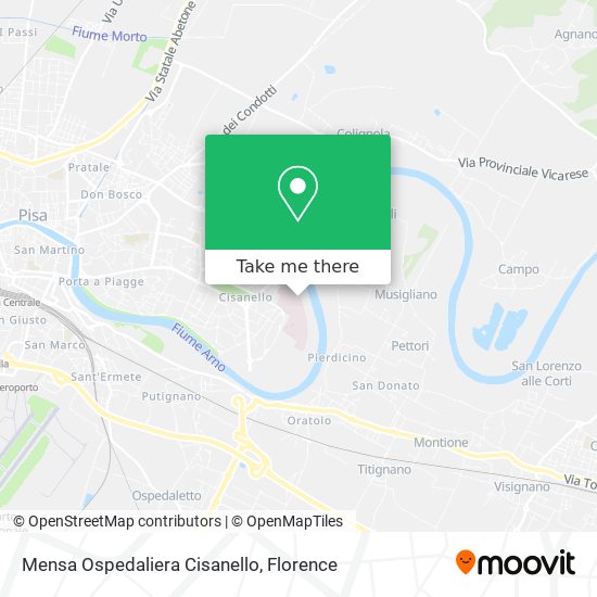 Mensa Ospedaliera Cisanello map