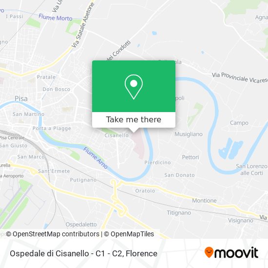 Ospedale di Cisanello - C1 - C2 map
