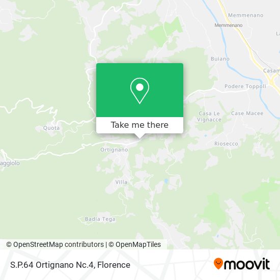 S.P.64 Ortignano Nc.4 map