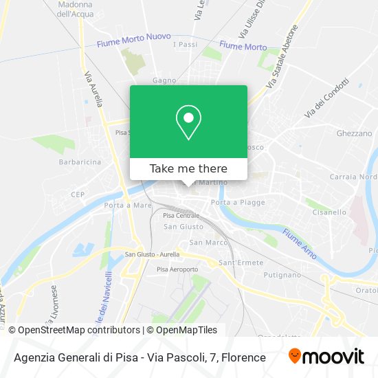 Agenzia Generali di Pisa - Via Pascoli, 7 map
