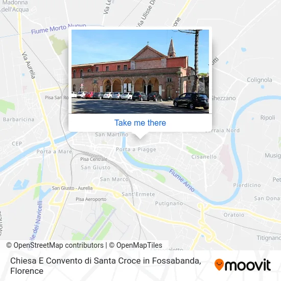 Church and Convent of Santa Croce in Fossabanda map