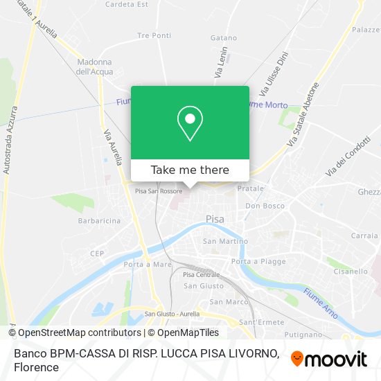 Banco BPM-CASSA DI RISP. LUCCA PISA LIVORNO map