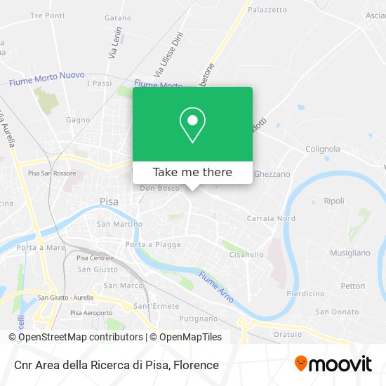 Cnr Area della Ricerca di Pisa map