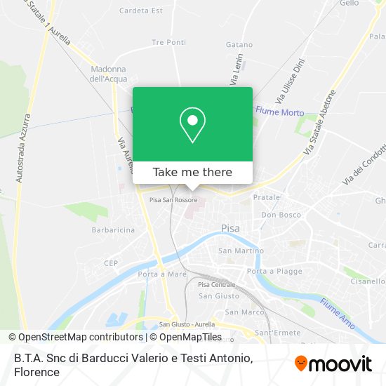 B.T.A. Snc di Barducci Valerio e Testi Antonio map