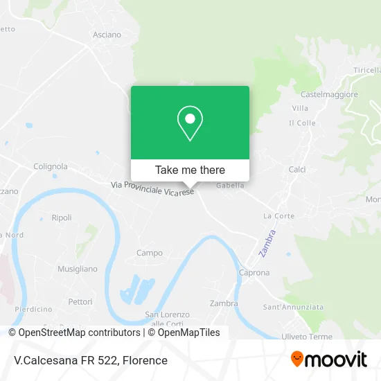 V. Calcesana FR 522 map