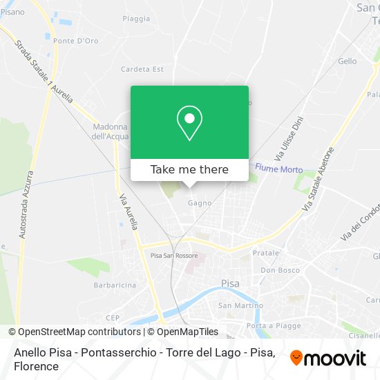 Anello Pisa - Pontasserchio - Torre del Lago - Pisa map