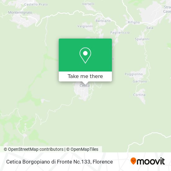 Cetica Borgopiano di Fronte Nc.133 map