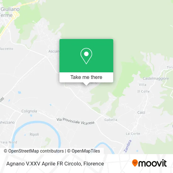 Agnano V.XXV Aprile FR Circolo map