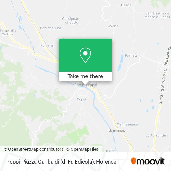 Poppi Piazza Garibaldi (di Fr. Edicola) map