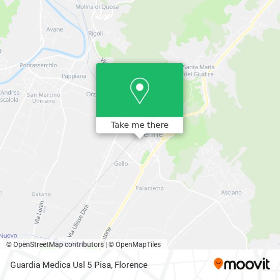 Guardia Medica Usl 5 Pisa map