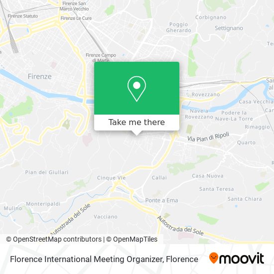 Florence International Meeting Organizer map