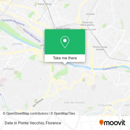Date in Ponte Vecchio map