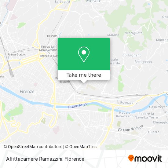 Affittacamere Ramazzini map