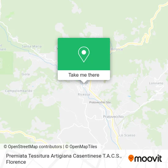 Awarded Casentino Artisan Weaving T.A.C.S. map