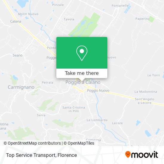 Top Service Transport map