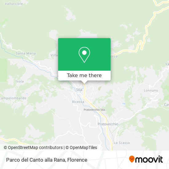 Parco del Canto alla Rana map