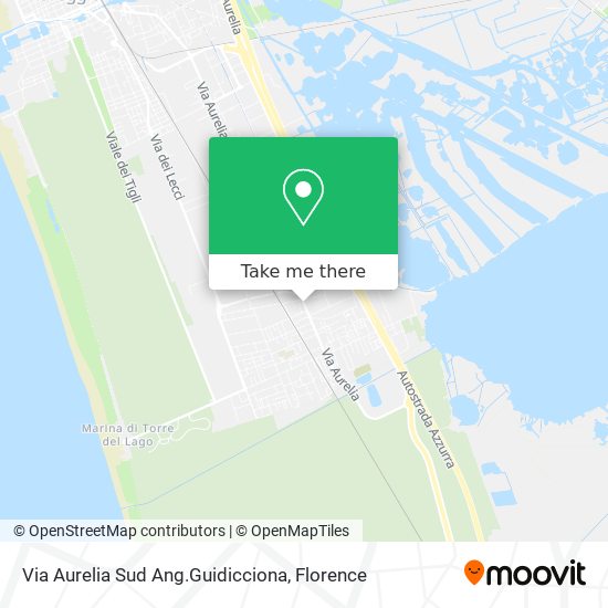 Via Aurelia Sud Ang.Guidicciona map