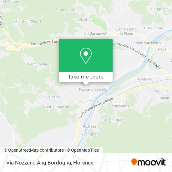 Via Nozzano Ang.Bordogna map