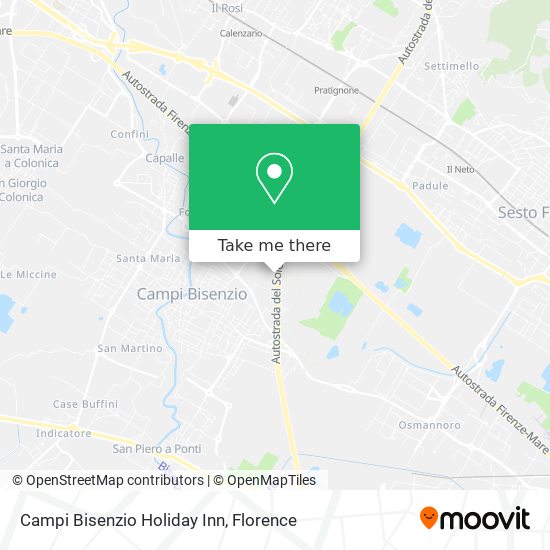 Campi Bisenzio Holiday Inn map
