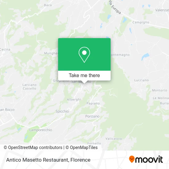 Antico Masetto Restaurant map