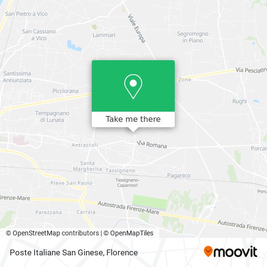 Poste Italiane San Ginese map