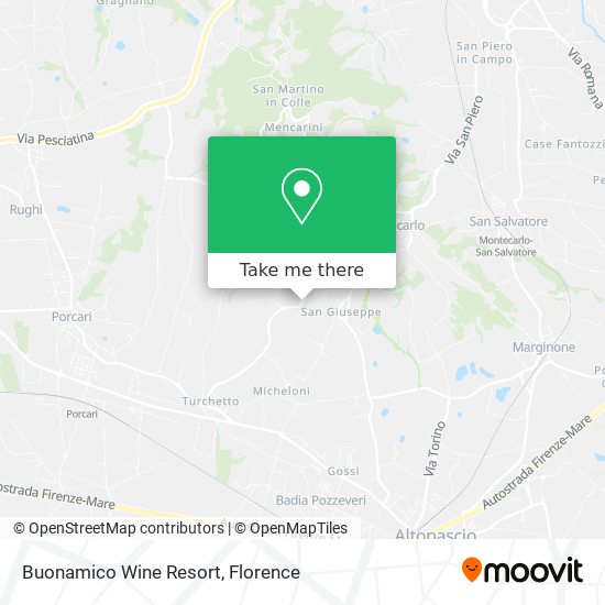 Buonamico Wine Resort map