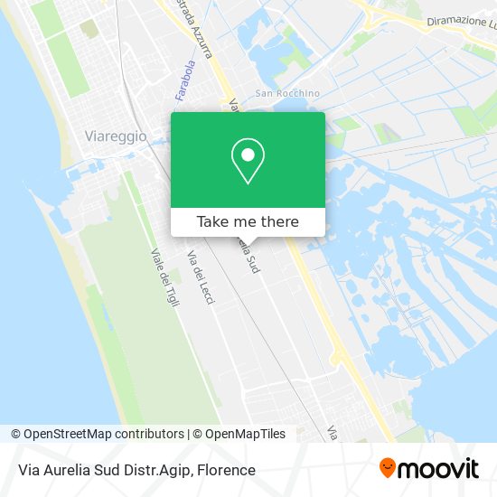 Via Aurelia Sud Distr.Agip map