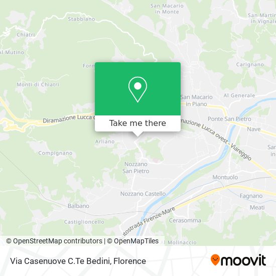 Via Casenuove C.Te Bedini map