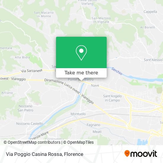 Via Poggio Casina Rossa map