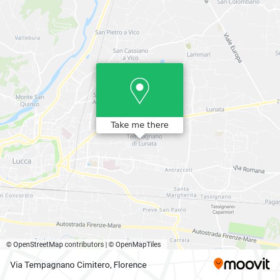 Via Tempagnano Cimitero map