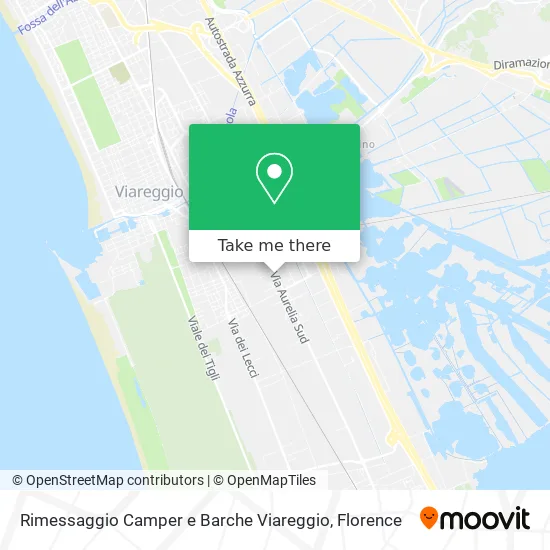 Camper and Boat Storage Viareggio map