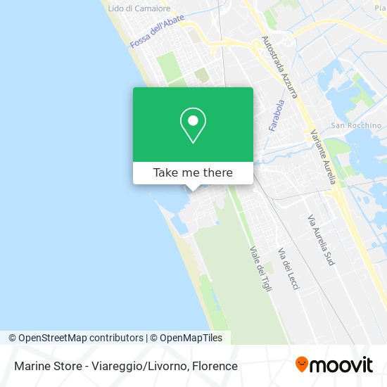 How to get to Marine Store - Viareggio / Livorno by Bus or Train?