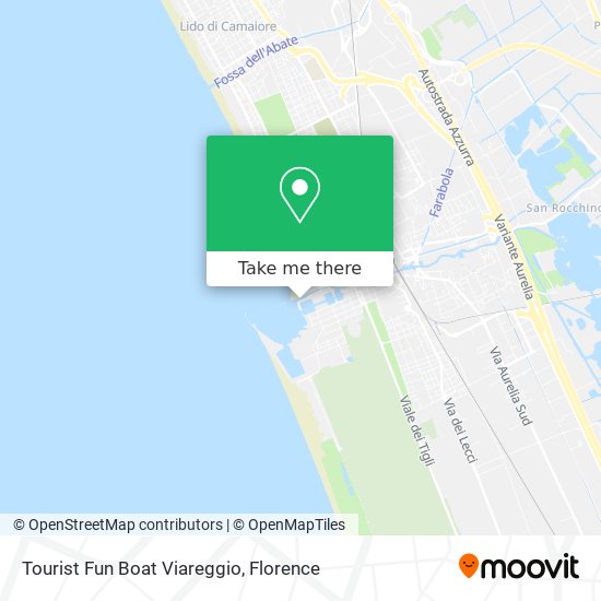 Tourist Fun Boat Viareggio map