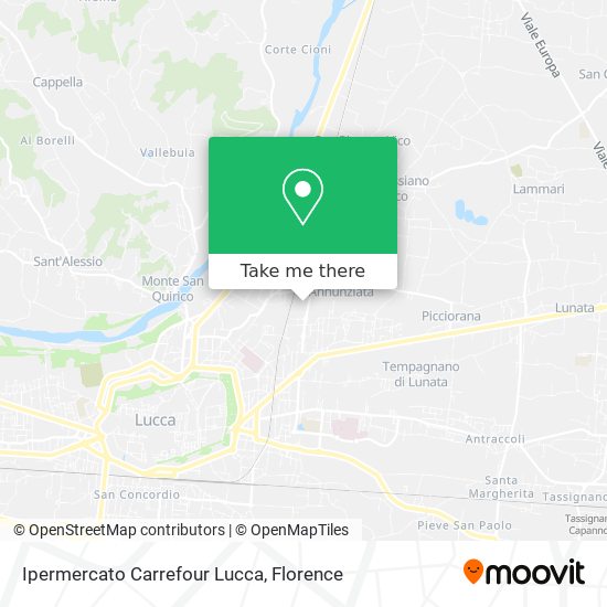 Ipermercato Carrefour Lucca map
