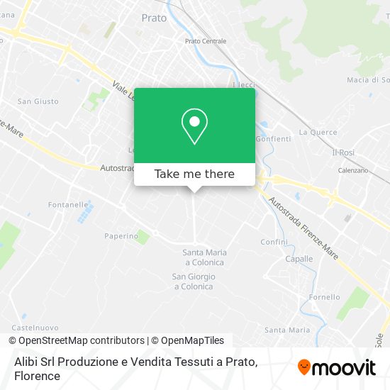 Alibi Srl Produzione e Vendita Tessuti a Prato map